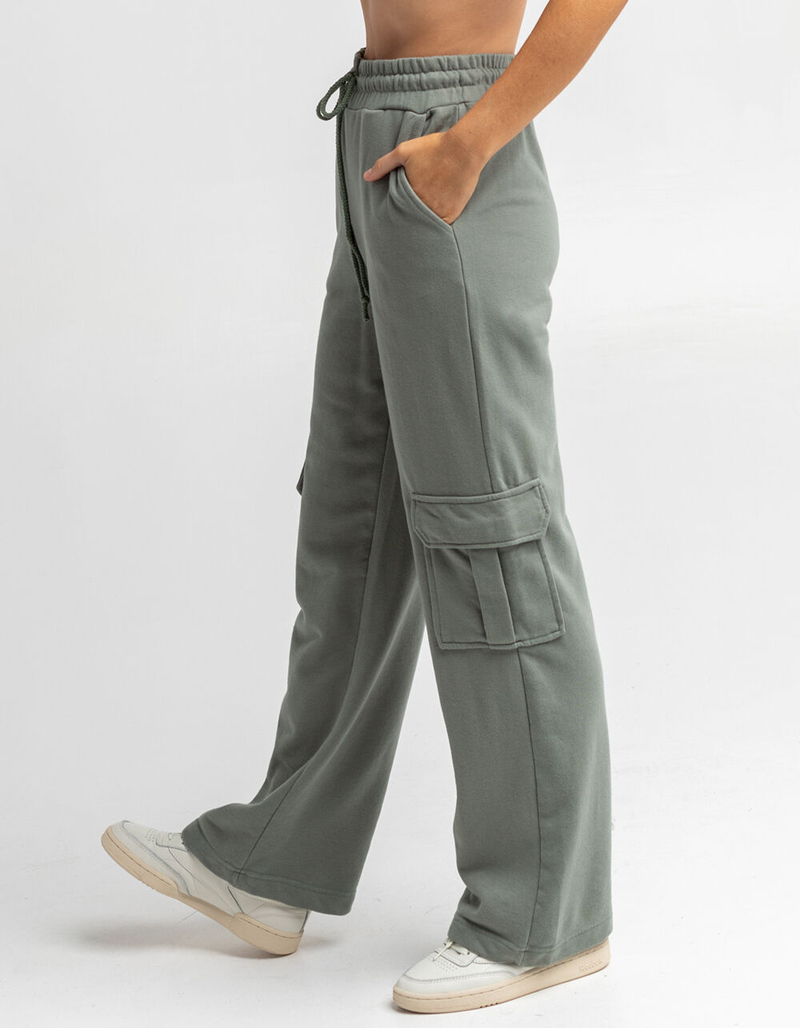FULL TILT Womens Wide Leg Cargo Joggers image number 2