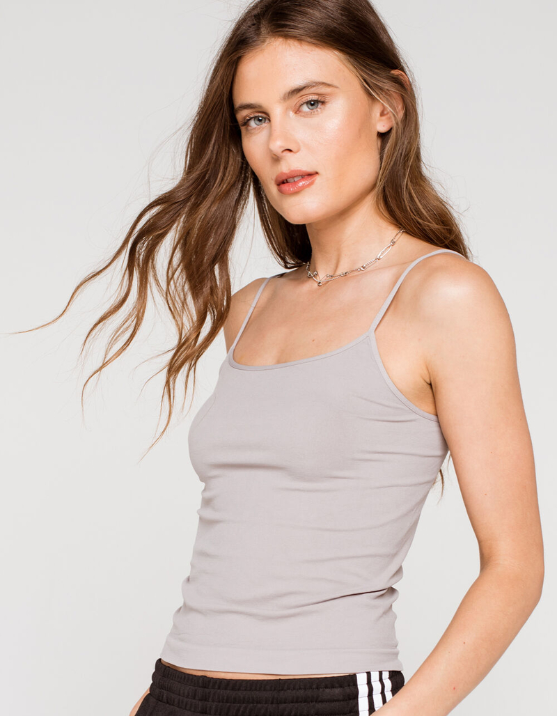 FULL TILT Shorter Seamless Womens Gray Cami image number 0