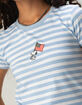 RSQ x Peanuts Womens Stripe Baby Tee image number 2