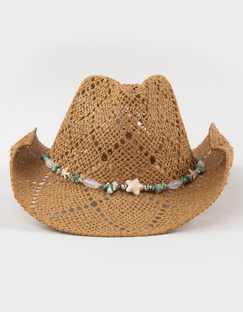 Beach Life Womens Straw Cowboy Hat image number 1
