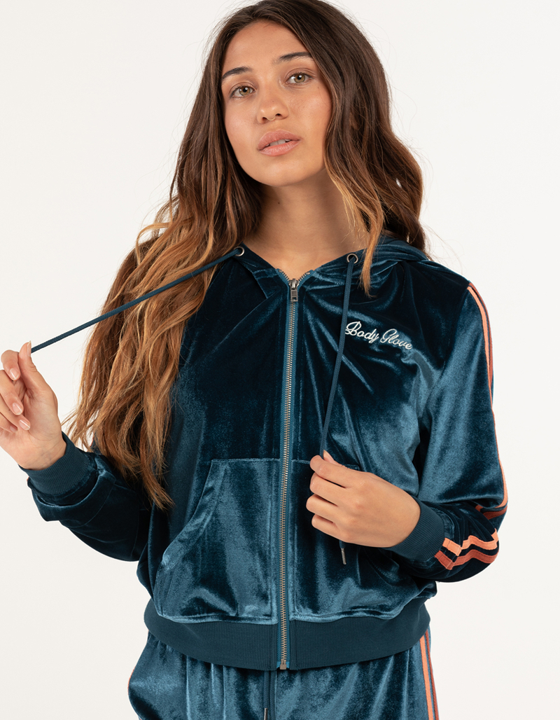 BODY GLOVE Womens Zip Up Crop Hoodie image number 0