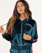 BODY GLOVE Womens Zip Up Crop Hoodie image number 1