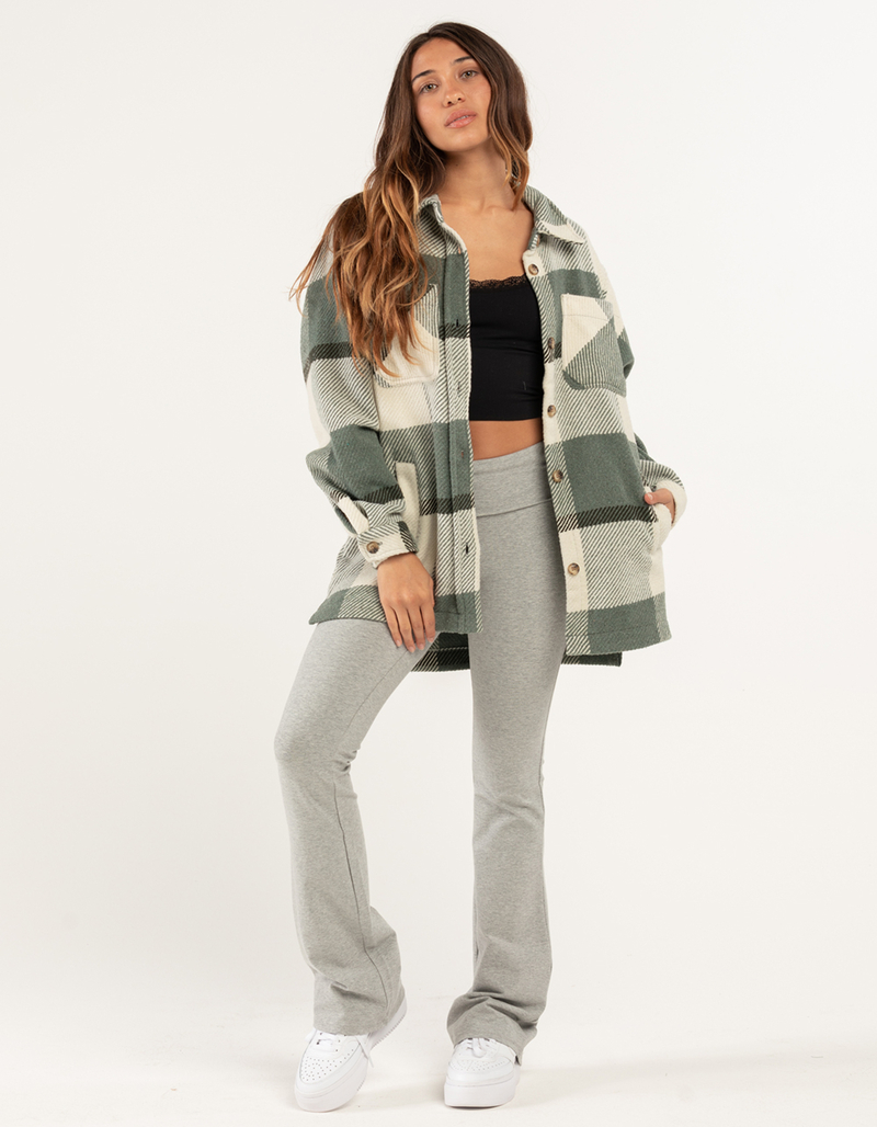ASHLEY Womens Chunky Wool Plaid Shacket  image number 3