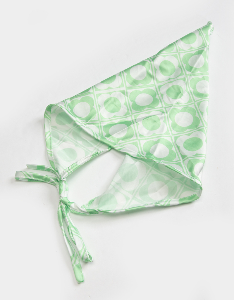 FULL TILT Checkerboard Floral Hair Scarf image number 0