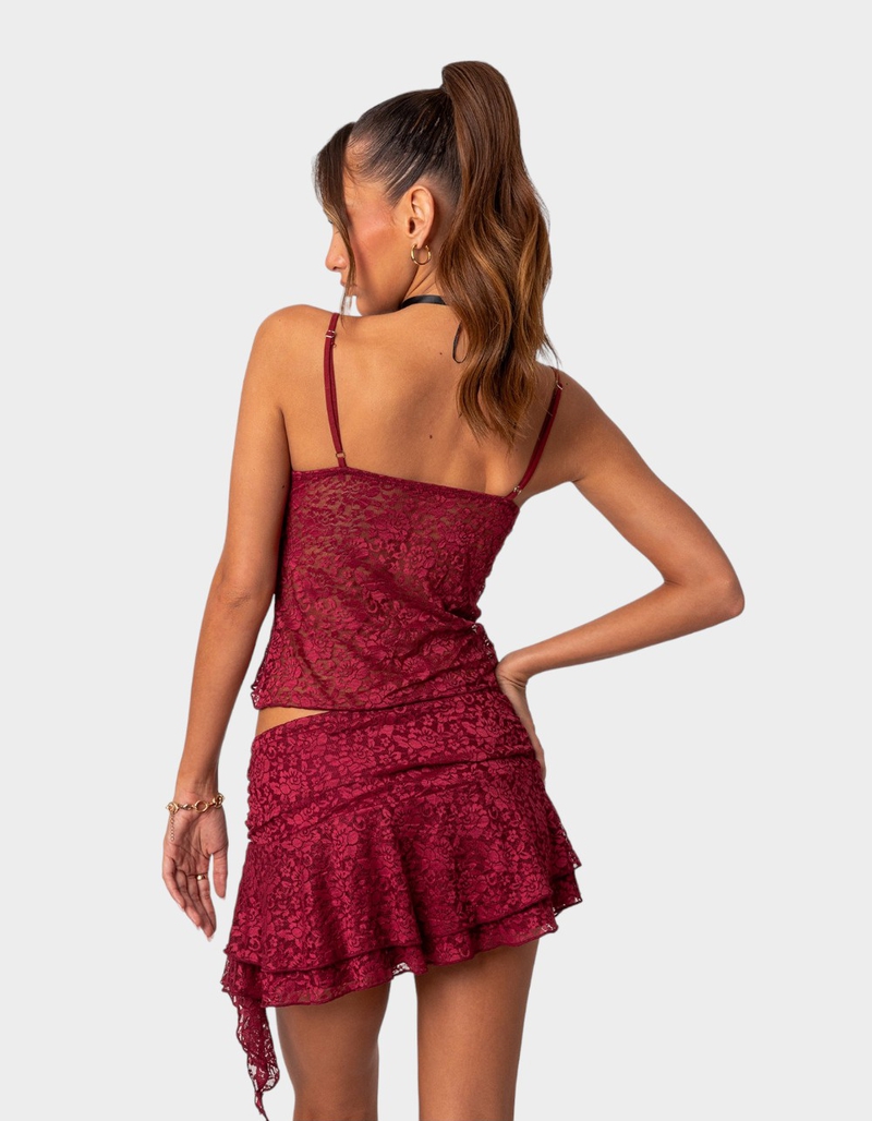 EDIKTED Ruby Sheer Lace Tank Top image number 3