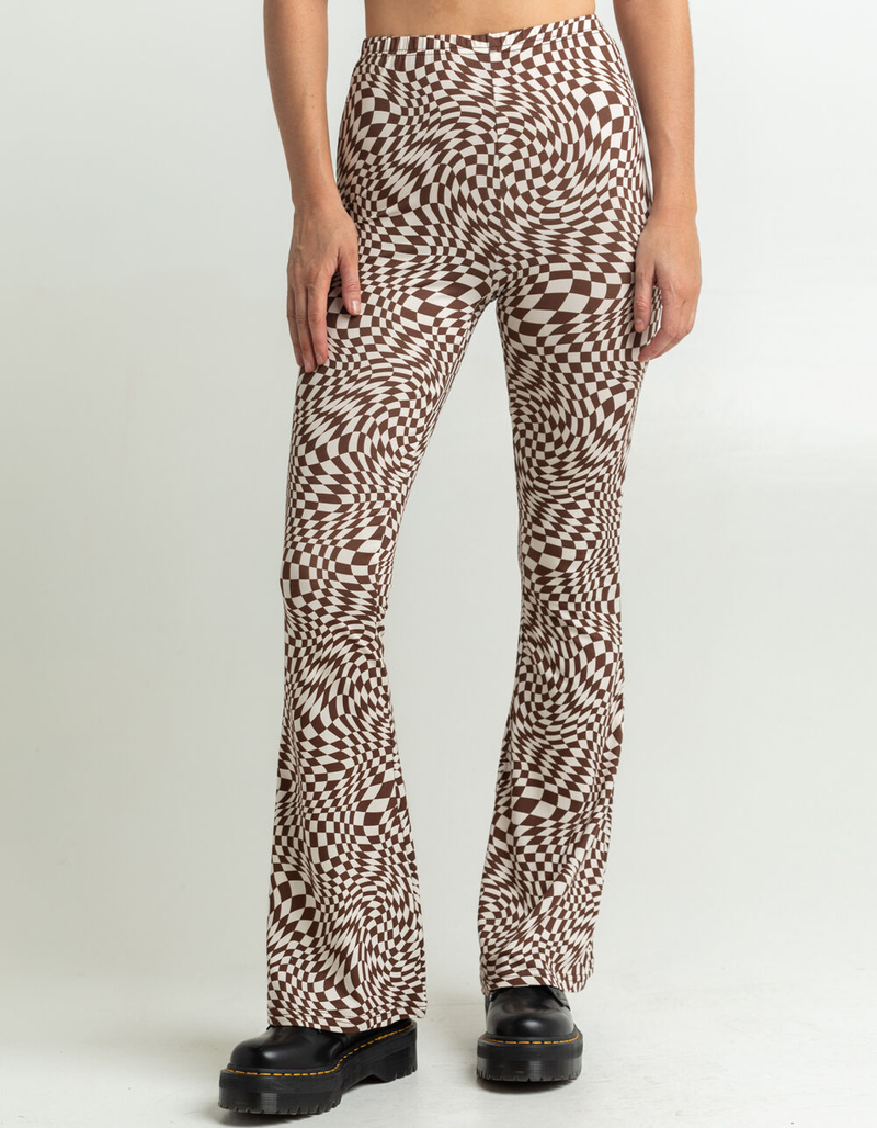 RSQ Womens Print Flare Pants image number 1