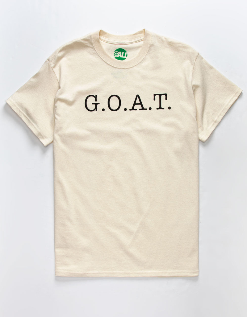 AT ALL G.O.A.T. Mens Off White T-Shirt image number 0