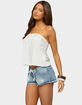 EDIKTED Pearle Crochet Trim Strapless Top image number 2