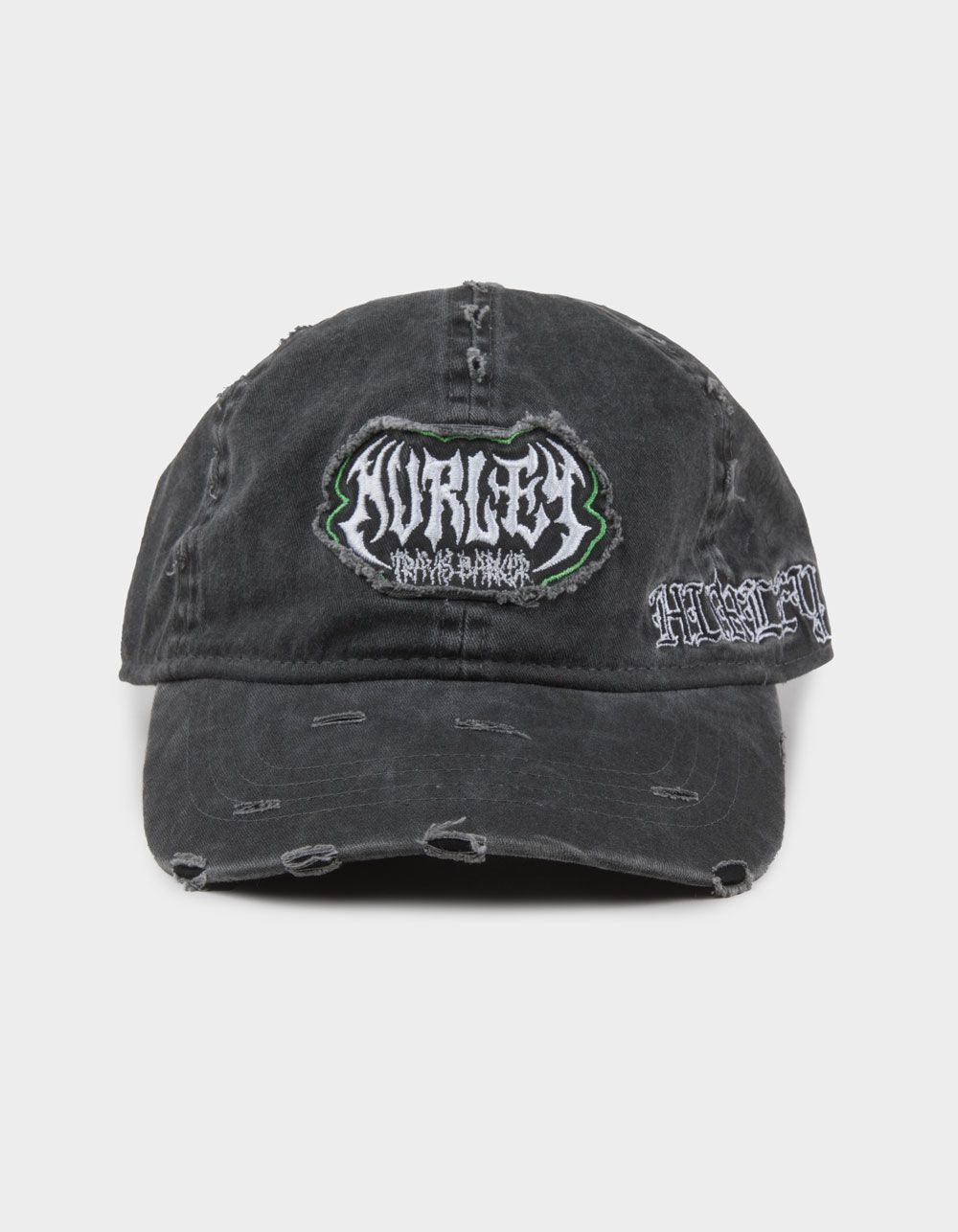 HURLEY x Travis Barker Destroyed Strapback Hat - GRAY - ONE SIZE