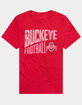 THE OHIO STATE UNIVERSITY Buckeyes Spirit Gradient Football Mens Tee image number 1
