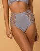 DAMSEL Stripe High Waisted Cheeky Bikini Bottoms image number 2