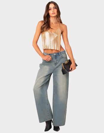 EDIKTED Braya Washed Low Rise Baggy Jeans Alternative Image