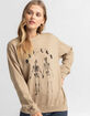 FULL TILT Mystic Skeleton Womens Crew Neck Sweatshirt image number 5