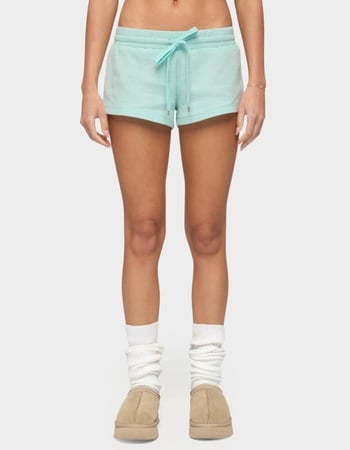 EDIKTED Baila Waffle Shorts Primary Image