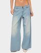 EDIKTED Petite Cory Striped Low Rise Baggy Jeans image number 1