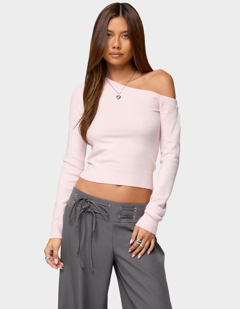 EDIKTED Mayson Off Shoulder Knit Top image number 0