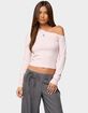 EDIKTED Mayson Off Shoulder Knit Top image number 1