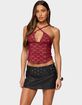 EDIKTED Tyra Crisscross Lace Boned Top image number 1