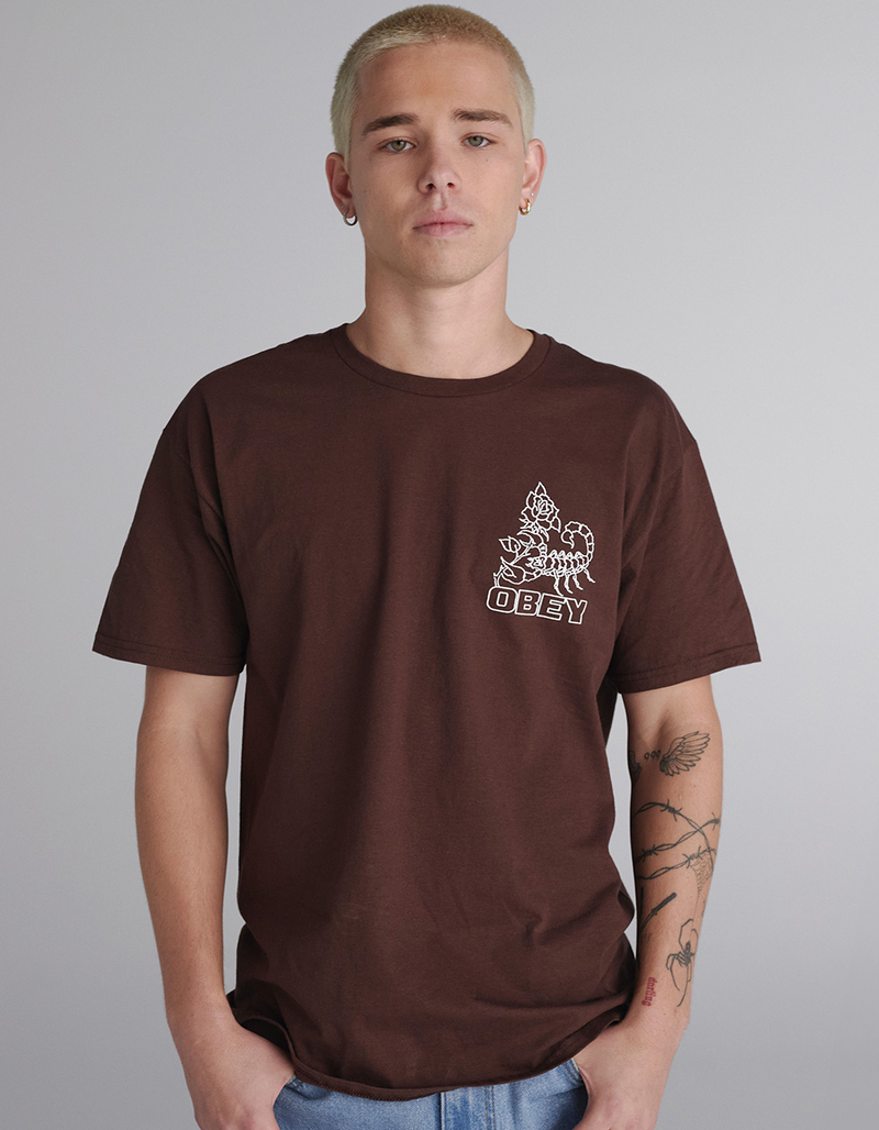 OBEY Scorpion Rose Mens Tee image number 4