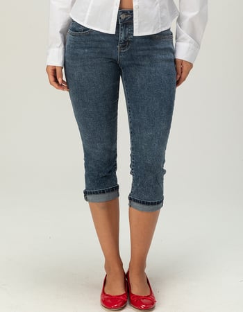 RSQ Womens Low Rise Roll Cuff Capri Jeans Alternative Image