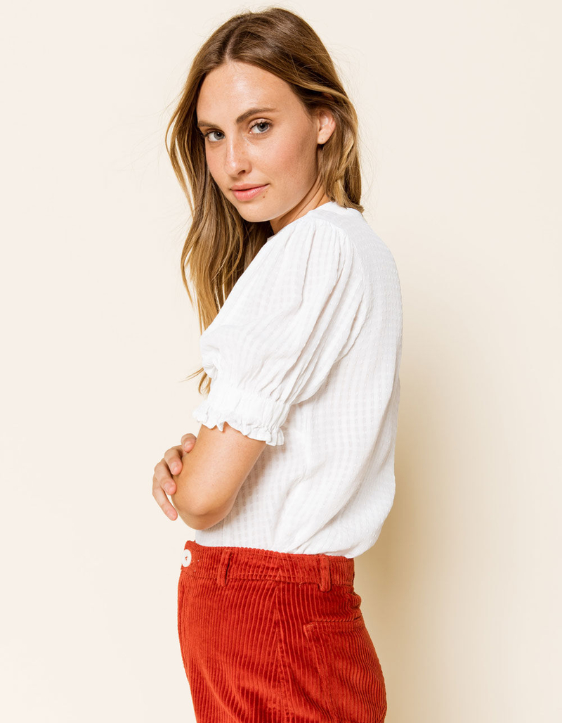 AMUSE SOCIETY Palermo Womens Top WHITE L Tillys