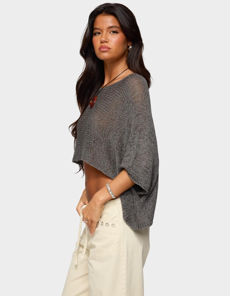 EDIKTED Laline Oversized Knit Crop Top image number 1