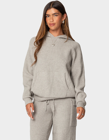 EDIKTED Wynter Oversized Knit Hoodie Primary Image
