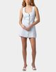 BLANK NYC Buttoned Linen Womens Mini Dress image number 1