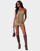 EDIKTED Joy Sheer Mesh Drawstring Mini Skirt image number 2