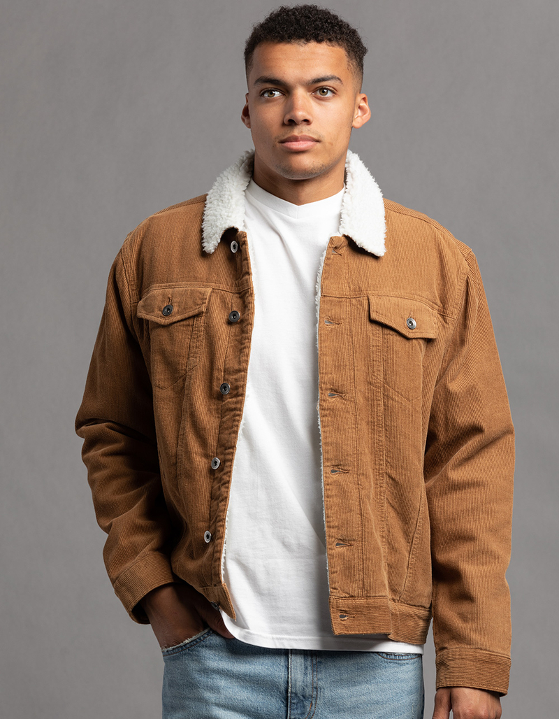 RSQ Mens Sherpa Corduroy Trucker Jacket image number 0