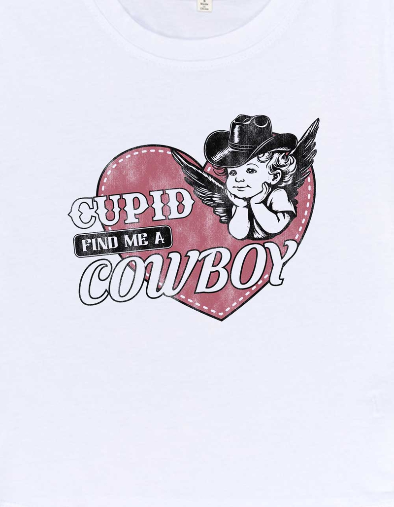 CUPID Find Me Cowboy Womens Baby Tee image number 2