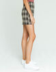 FULL TILT Ponte Side Slit Plaid Skirt image number 2