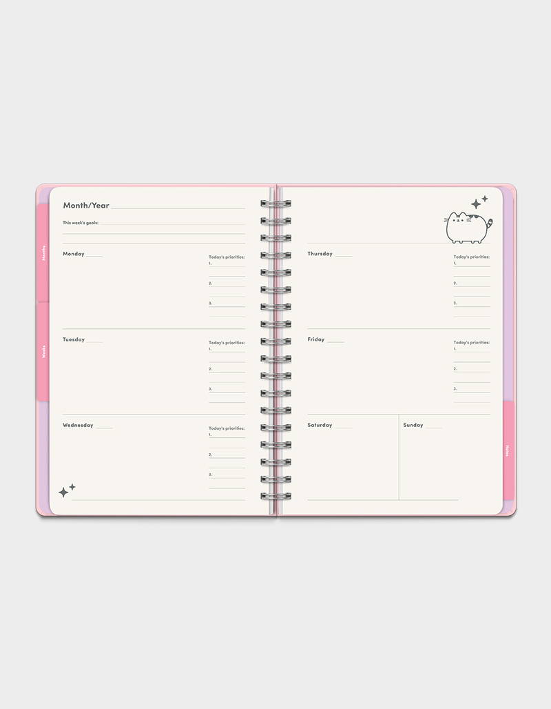 STUDIO OH! x Pusheen Sparkles Undated Tri-Tab Planner image number 5