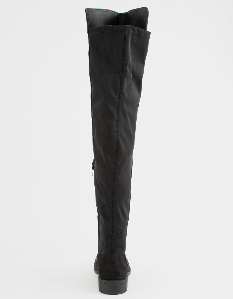 WILD DIVA 50/50 Black Womens Over The Knee Boots image number 3