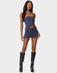 EDIKTED Vivi Mesh Asymmetric Tube Top image number 5