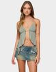 EDIKTED Safi Backless Split Front Halter Top image number 1