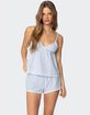 EDIKTED Danna Pinstripe Babydoll Tank Top image number 1