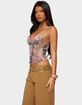 EDIKTED Mixed Animal Print Mesh Tank Top image number 2