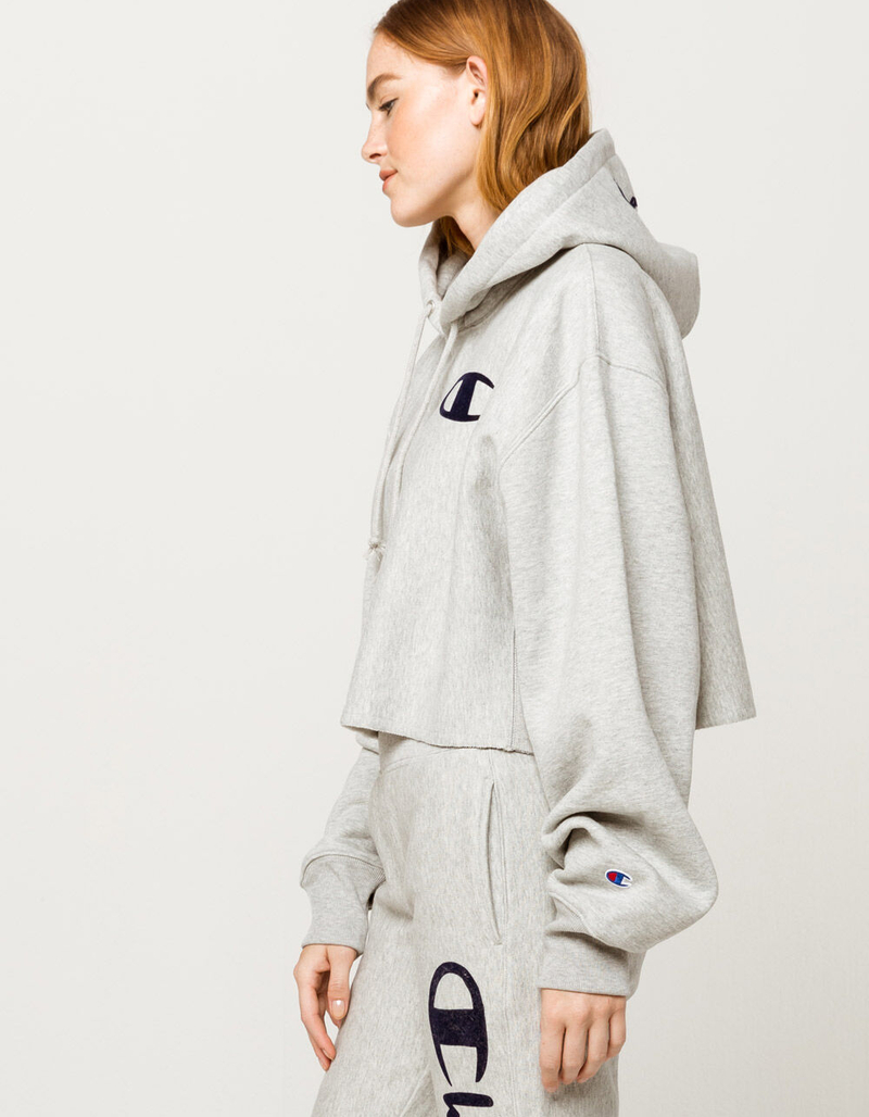 CHAMPION Reverse Weave Womens Cropped Hoodie image number 1