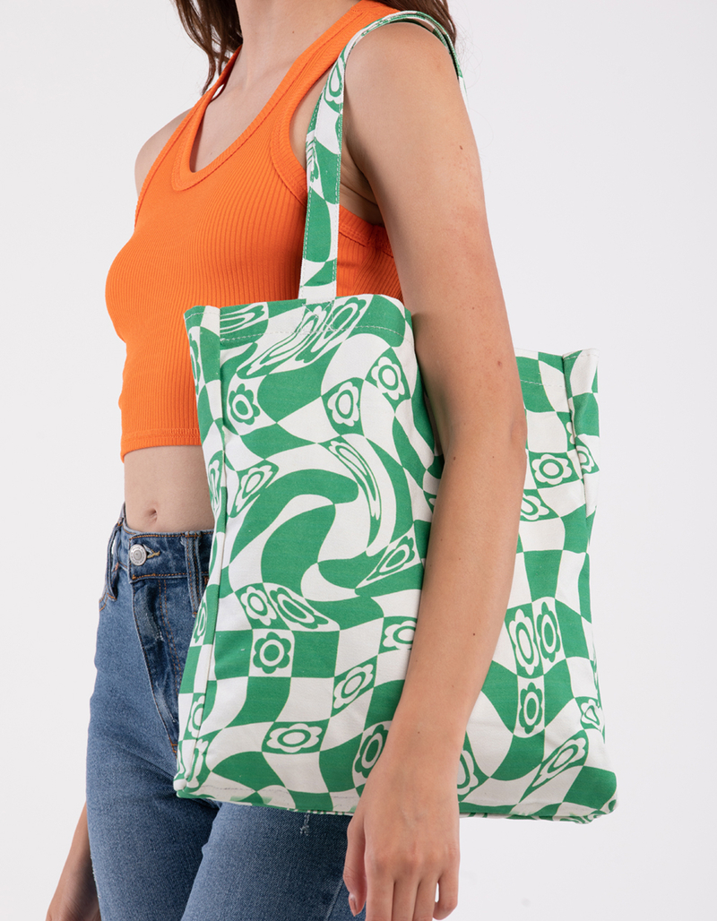 Warped Flower Tote Bag image number 1