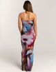 WEST OF MELROSE Printed Mesh Womens Tube Maxi Dress image number 4