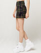 SKY AND SPARROW Plaid Porkchop Pocket Womens Mini Skirt image number 4