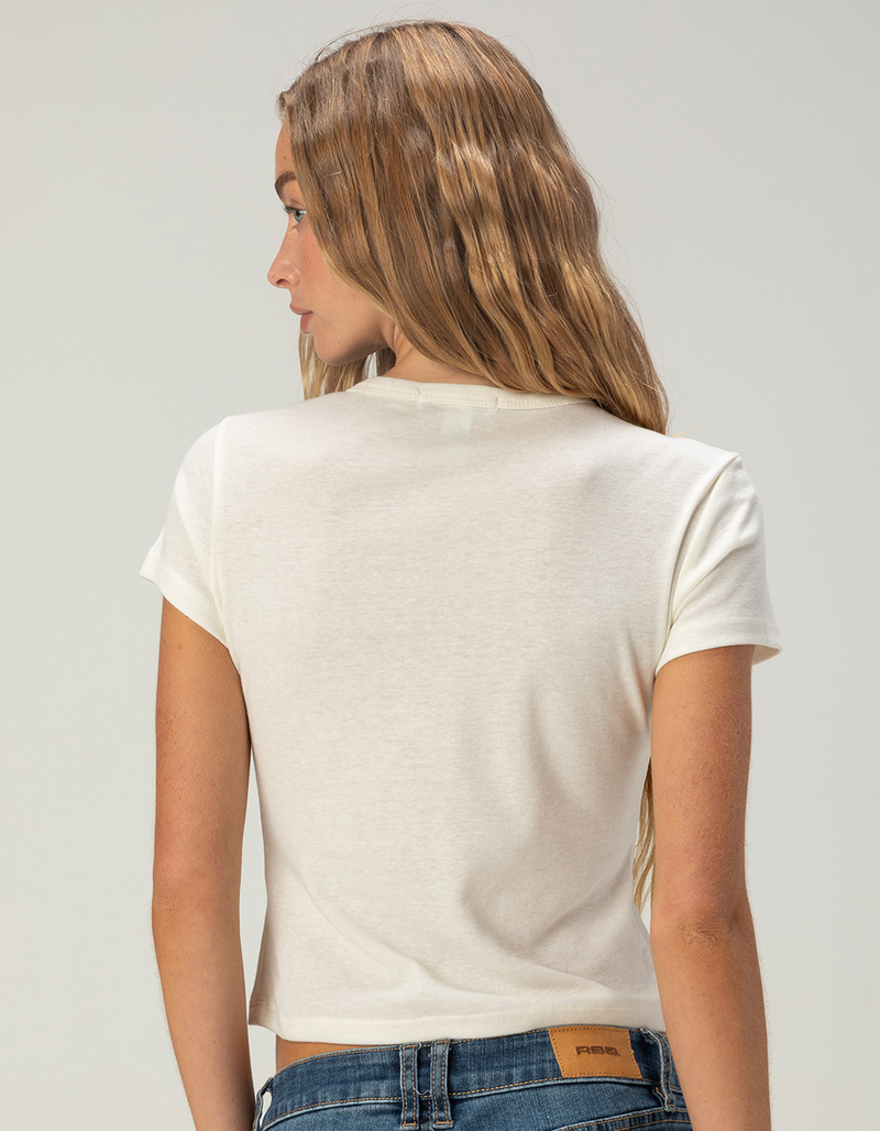 FULL TILT Butterfly Patch Womens Baby Tee image number 3
