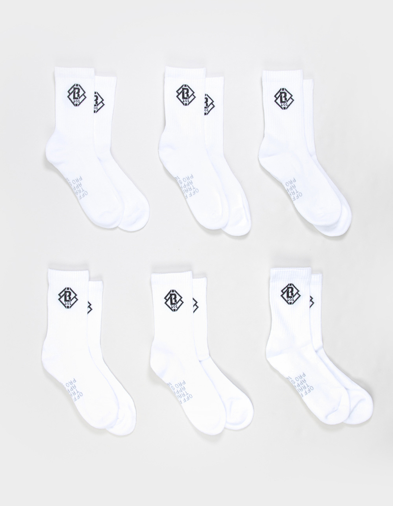 BASEBALL LIFESTYLE 101 6 Pack Boys Performance Crew Socks image number 0