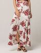 SKY AND SPARROW Rose Button Front Maxi Skirt image number 4