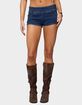 EDIKTED Zaida Stretchy Denim Micro Shorts image number 1