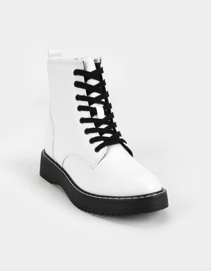 MADDEN GIRL Kurrt Womens Combat Boots WHITE Tillys