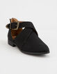 QUPID Tuxedo Buckle Black Womens Booties image number 1