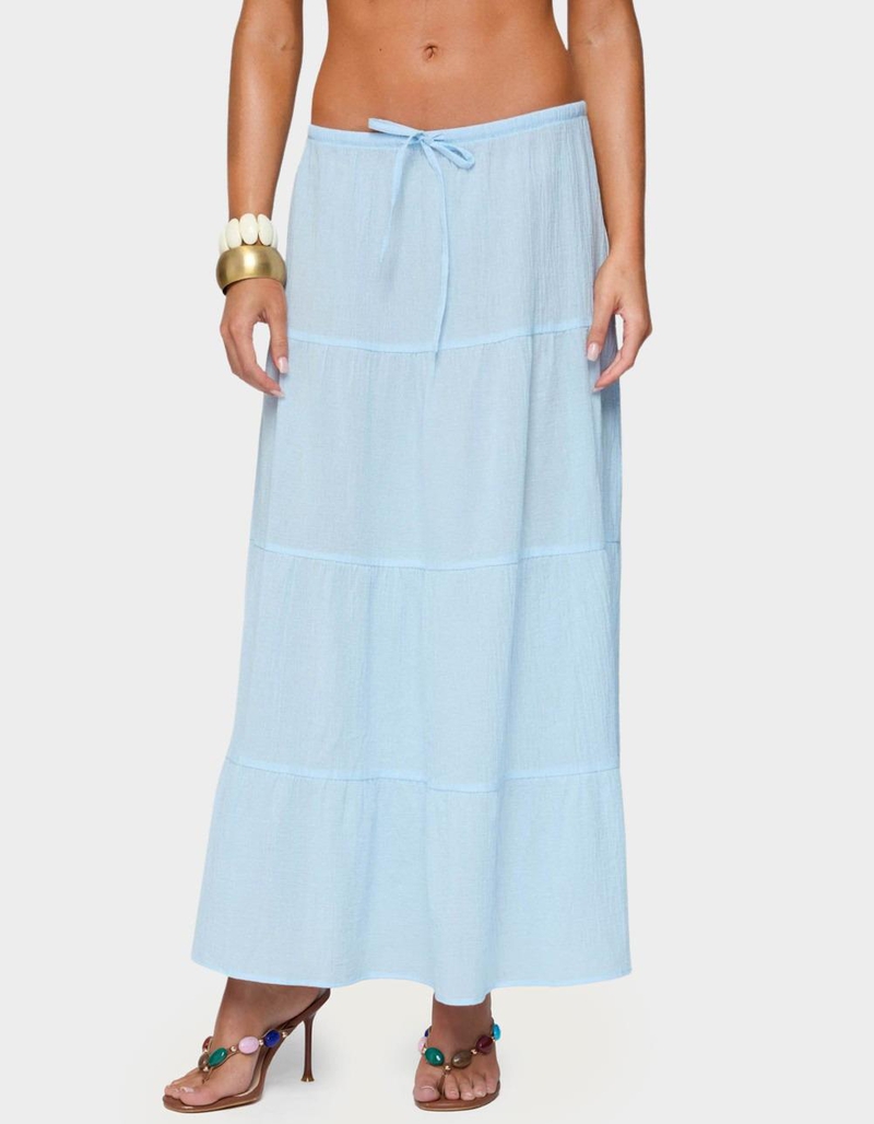 EDIKTED Kaila Cotton Tiered Maxi Skirt image number 0