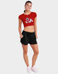 FRESNO STATE UNIVERSITY Distressed Primary Logo Womens Baby Rib Tee image number 2